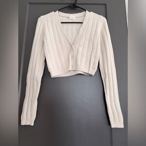 Wilfred Free Soft Cream cozy cropped cardigan